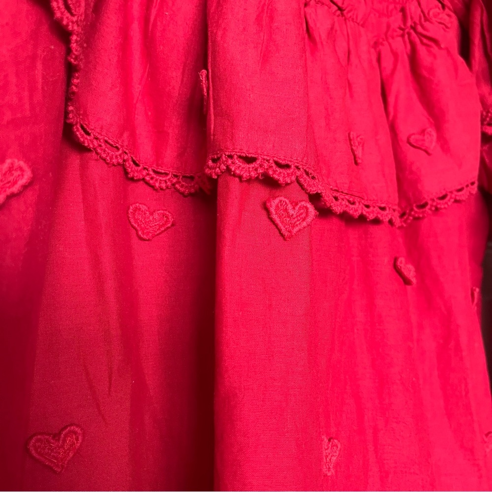 FARM Rio Red Ruffled Blouse - Picture 8 of 10